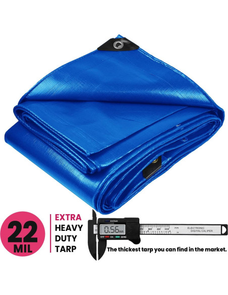 Lona PROTARP 7.32x7.32m Azul 22 Mil Impermeable UV Resistente Lona PROTARP 7.32x7.32m Azul 22 Mil Impermeable UV Resistente