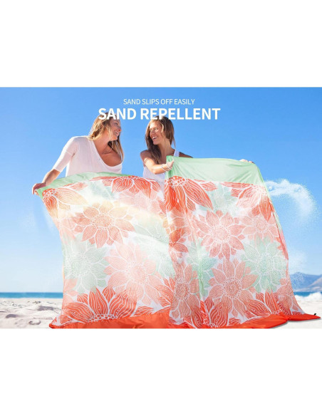Manta de Playa WIWIGO Extra Grande Impermeable 200x210 cm Manta de Playa WIWIGO Extra Grande Impermeable 200x210 cm