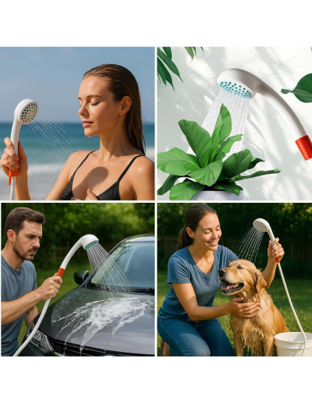 Ducha Portátil SEAFLO para Camping 2.64 GPM Batería Recargable Ducha Portátil SEAFLO para Camping 2.64 GPM Batería Recargable
