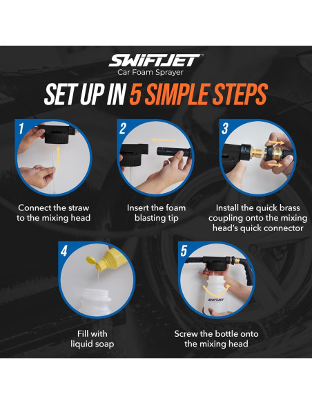 Pistola Pulverizadora de Espuma SwiftJet con Mitón - Ajustable Pistola Pulverizadora de Espuma SwiftJet con Mitón - Ajustable