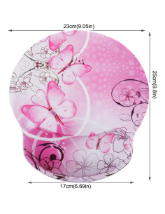 Almohadilla de Ratón Ergonómica RICHEN con Soporte Rosa 2