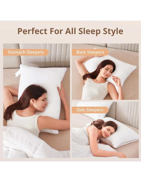 Almohada Estándar Sasttie - Relleno Alternativo de Plumas 50.8x66 cm Almohada Estándar Sasttie - Relleno Alternativo de Plumas 50.8x66 cm