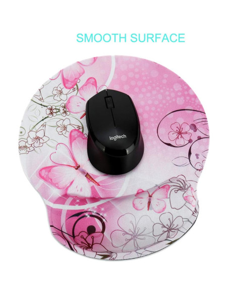 Almohadilla de Ratón Ergonómica RICHEN con Soporte Rosa Almohadilla de Ratón Ergonómica RICHEN con Soporte Rosa