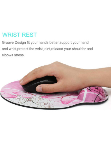Almohadilla de Ratón Ergonómica RICHEN con Soporte Rosa