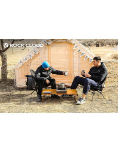 Silla de Camping Plegable ROCK CLOUD Charles 2pz Negro Ultraligera 2