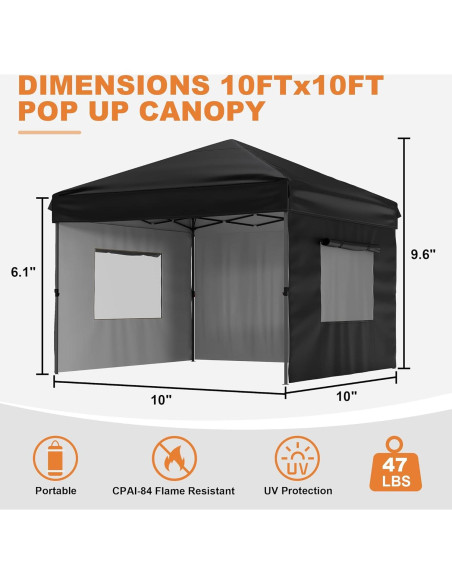 Carpa Plegable 3x3m Hipicute con 3 Paredes Laterales Carpa Plegable 3x3m Hipicute con 3 Paredes Laterales