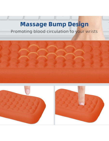 Reposap Muñeca Ergonómico COUKASO Naranja Hermes - Espuma Viscoelástica Reposap Muñeca Ergonómico COUKASO Naranja Hermes - Espuma Viscoelástica