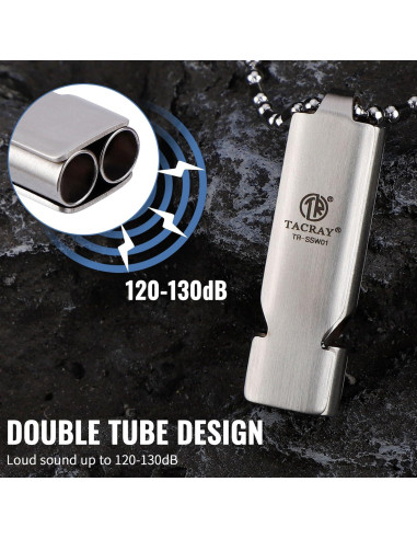 Silbato de Emergencia TACRAY TR-SSWS01 Acero Inoxidable