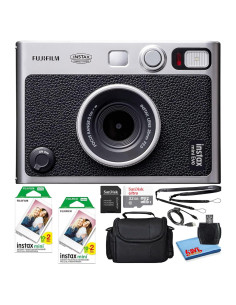 Cámara Instantánea Híbrida Fujifilm Instax Mini EVO Negra + 40 Hojas