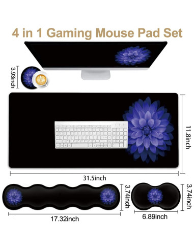 Juego de Alfombrillas Ergonómicas JVGFYNKL - Tapete 80x30cm