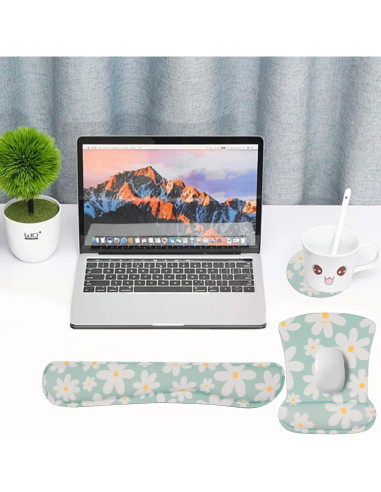 Almohadilla de Ratón Ergonómica MEGREZ con Soporte 3PCS