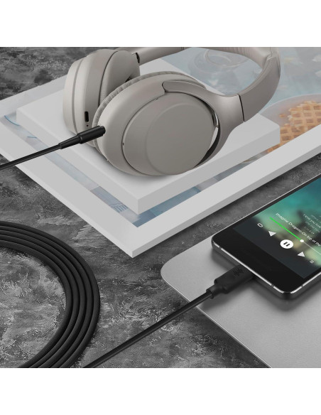 Cable USB-C a Audio con Micrófono GEEKRIA 1.2m Compatible Sony Cable USB-C a Audio con Micrófono GEEKRIA 1.2m Compatible Sony