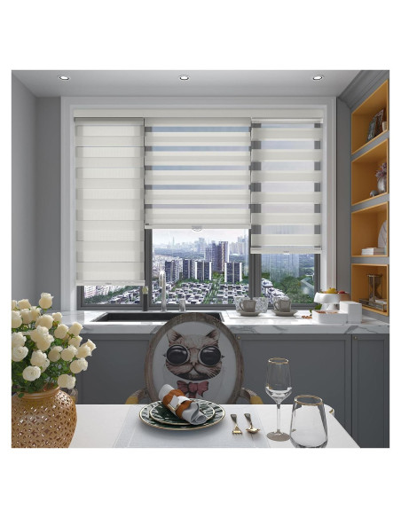 Cortina Zebra Sin Cuerda Changshade 50.8x182.9 cm Beige Cortina Zebra Sin Cuerda Changshade 50.8x182.9 cm Beige