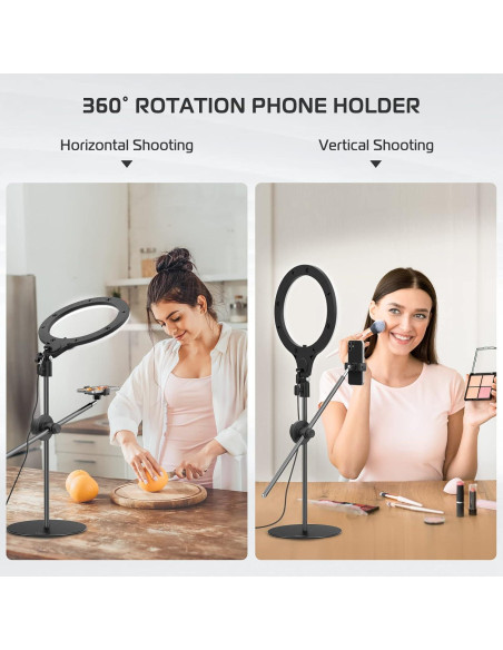 Soporte de Luz de Anillo ULANZI 10" con Brazo Ajustable Soporte de Luz de Anillo ULANZI 10" con Brazo Ajustable