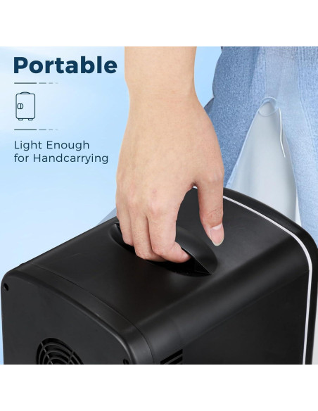 Refrigerador Compacto 4L Antarctic Star con Espejo LED Negro Refrigerador Compacto 4L Antarctic Star con Espejo LED Negro