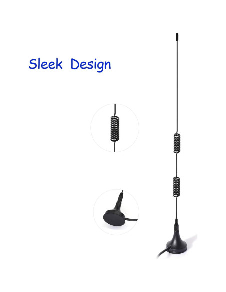 Antena de Escáner Bingfu BNC Macho 20-1300MHz Paquete de 2 Antena de Escáner Bingfu BNC Macho 20-1300MHz Paquete de 2