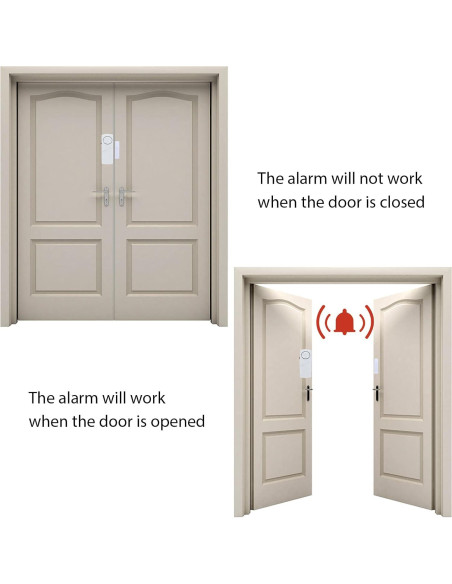 Alarma de Puerta y Ventana WimuPath 90dB - 12 Paquete Alarma de Puerta y Ventana WimuPath 90dB - 12 Paquete