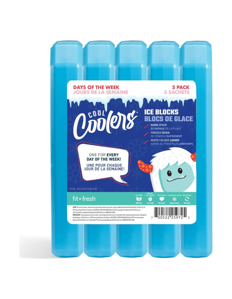 Paquete de Hielo Reutilizable Fit & Fresh Cool Coolers 5 Piezas Paquete de Hielo Reutilizable Fit & Fresh Cool Coolers 5 Piezas