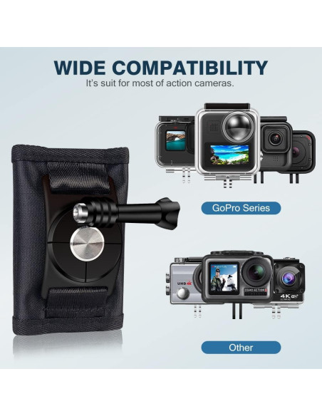 Soporte de Correa de Mochila ParaPace para GoPro Hero 10/9/8/7/6/5/4/3+ Soporte de Correa de Mochila ParaPace para GoPro Hero 10/9/8/7/6/5/4/3+