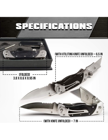 Cuchillo Utilitario Plegable Holtzman's Gorilla - 2 en 1