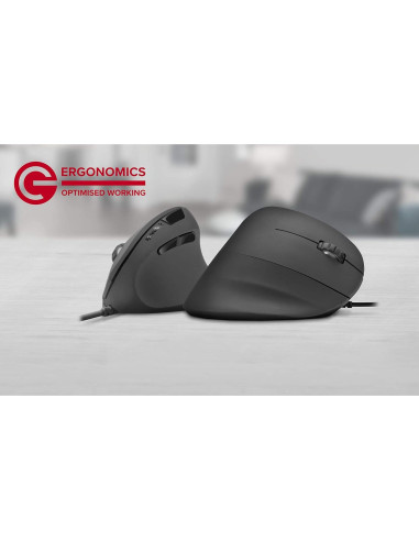 Ratón Vertical Ergonómico Speedlink SL-610019-BK - 800 a 2400 DPI