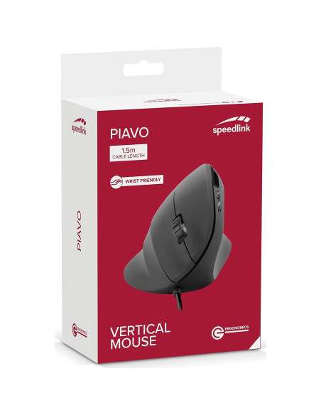 Ratón Vertical Ergonómico Speedlink SL-610019-BK - 800 a 2400 DPI Ratón Vertical Ergonómico Speedlink SL-610019-BK - 800 a 2400 DPI
