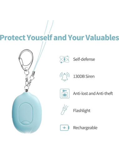 Alarma de Seguridad Portátil Mingvsky PF-702 130 dB USB