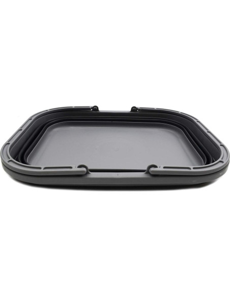 Cubo Plegable SAMMART 12L Gris/Negro - Canasta Portátil Cubo Plegable SAMMART 12L Gris/Negro - Canasta Portátil