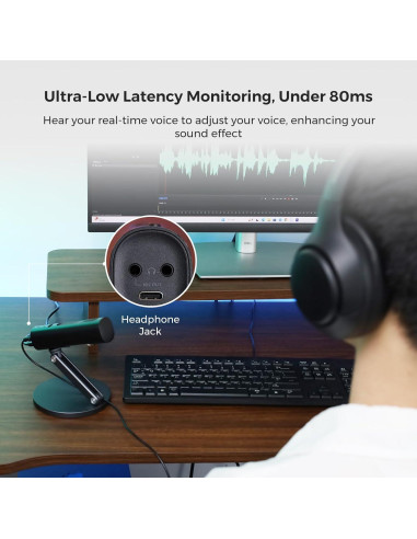 Micrófono de Condensador USB AM10U NearStream con 8 Micrófonos