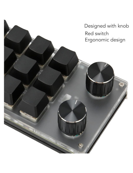 Mini Teclado Mecánico Programable EBTOOLS 12 Teclas USB BT Mini Teclado Mecánico Programable EBTOOLS 12 Teclas USB BT