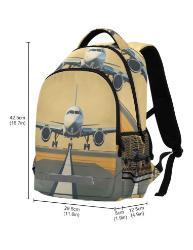 Mochila Escolar Niños WEVIBOFU Aviación 42.5x29.5x17.5cm