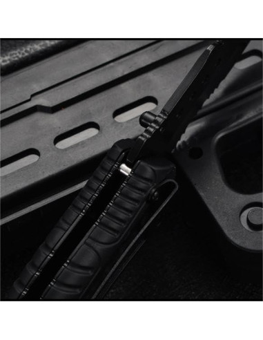 Cuchillo Plegable DOOM BLADE 21.5 cm Hoja Serrada con Encendedor