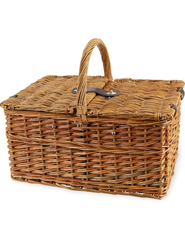 Cesta de Picnic Cape Cod Twine para 4 Personas con Vino