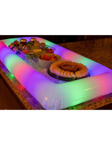 Enfriador Buffet Inflable LED PoolCandy 121.92 cm para Fiestas Enfriador Buffet Inflable LED PoolCandy 121.92 cm para Fiestas