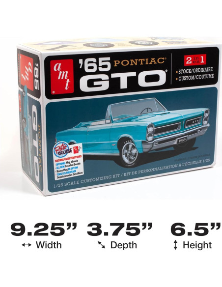 Modelo a Escala AMT 1965 Pontiac GTO 1:25 Blanco Modelo a Escala AMT 1965 Pontiac GTO 1:25 Blanco