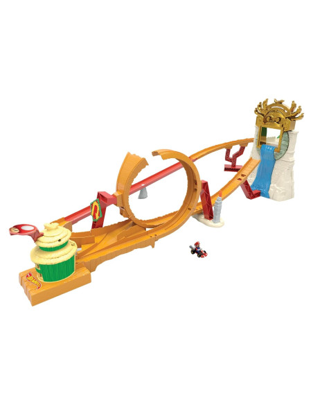 Set de Pista y Auto Hot Wheels Mario Kart - Circuito Selva 0.91m Set de Pista y Auto Hot Wheels Mario Kart - Circuito Selva 0.91m