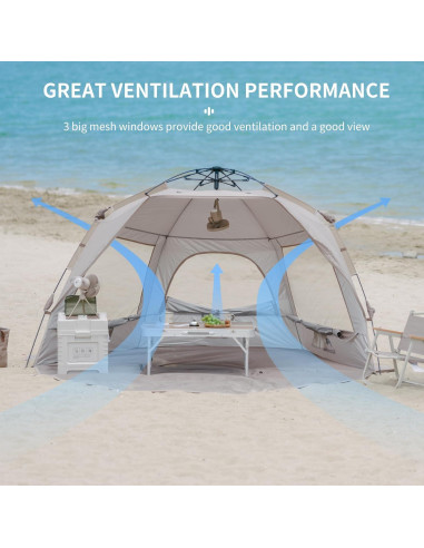 Tienda de Playa Naturehike CNK2300ZP023 para 3-4 Personas
