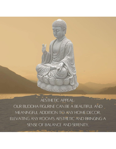 Estatua de Buda Meditador Bellaa 30.48 cm Resina Decorativa