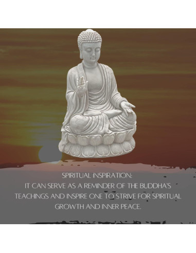 Estatua de Buda Meditador Bellaa 30.48 cm Resina Decorativa