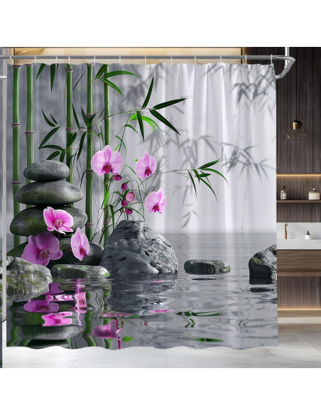 Cortina de Ducha Japonesa AYDSMYD 180x180 cm Floral Verde Cortina de Ducha Japonesa AYDSMYD 180x180 cm Floral Verde