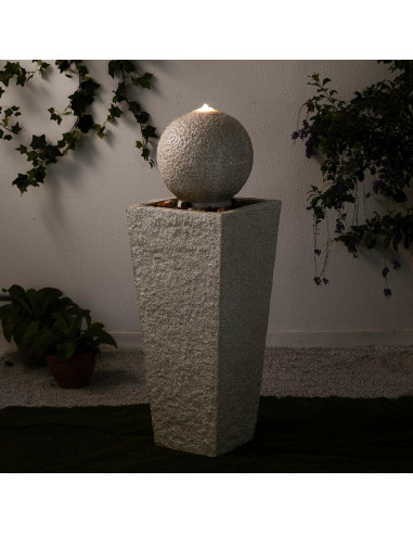 Fuente de Agua Exterior Glitzhome con Luz LED 102.24 cm