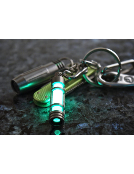 Llavero Brillante Embrite Glow Fob TEC Acero Inoxidable Verde Llavero Brillante Embrite Glow Fob TEC Acero Inoxidable Verde