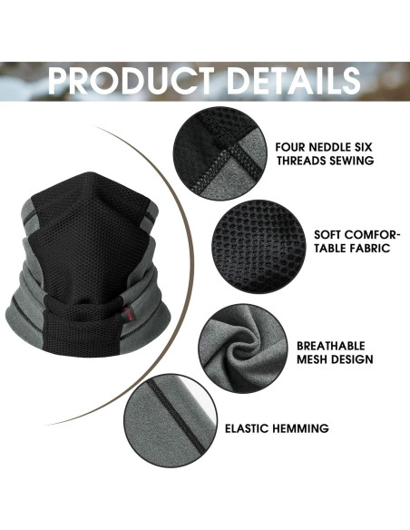 Calentador de Cuello AIWOLU Windproof Polar para Climas Fríos Calentador de Cuello AIWOLU Windproof Polar para Climas Fríos