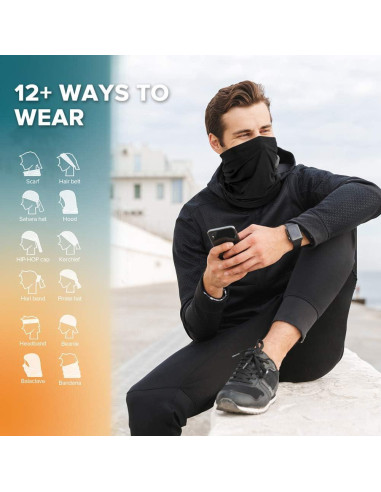 Gaiter de Cuello VULKIT Reutilizable UV para Hombres y Mujeres