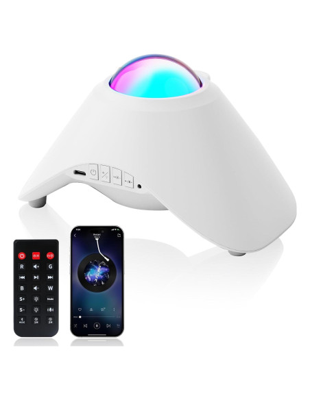 Proyector de Luz Nocturna Estelar Ingleby Blanco con Bluetooth Proyector de Luz Nocturna Estelar Ingleby Blanco con Bluetooth