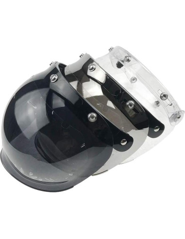Visera Burbuja Retro WANCAR para Casco Abierto Transparente