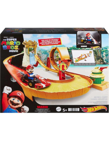 Set de Pista y Auto Hot Wheels Mario Kart - Circuito Selva 0.91m