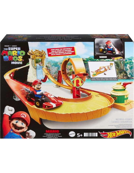 Set de Pista y Auto Hot Wheels Mario Kart - Circuito Selva 0.91m Set de Pista y Auto Hot Wheels Mario Kart - Circuito Selva 0.91m