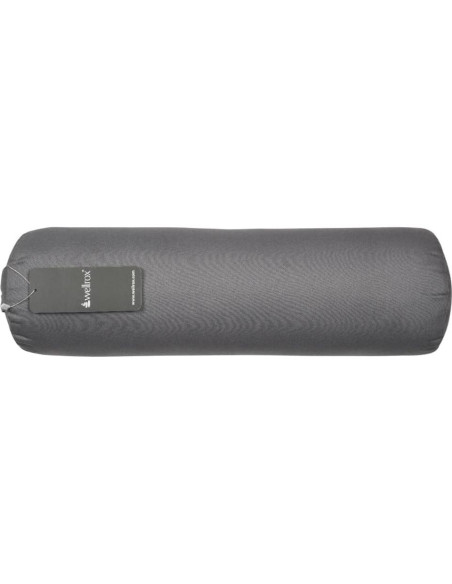 Almohada Bolster Redonda Wellrox de Algodón 100% - Gris Almohada Bolster Redonda Wellrox de Algodón 100% - Gris