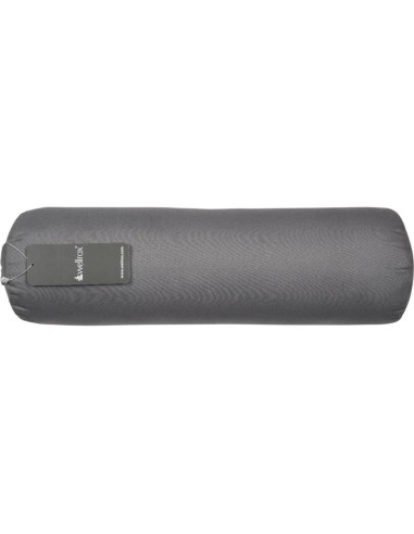 Almohada Bolster Redonda Wellrox de Algodón 100% - Gris